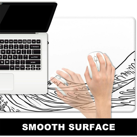 Art Kanagawa Surfing White Mousepad outfitque