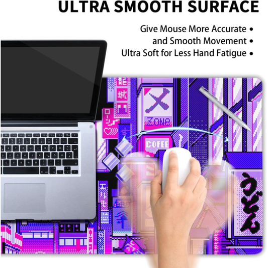 Tokyo style pixel Mousepad outfitque