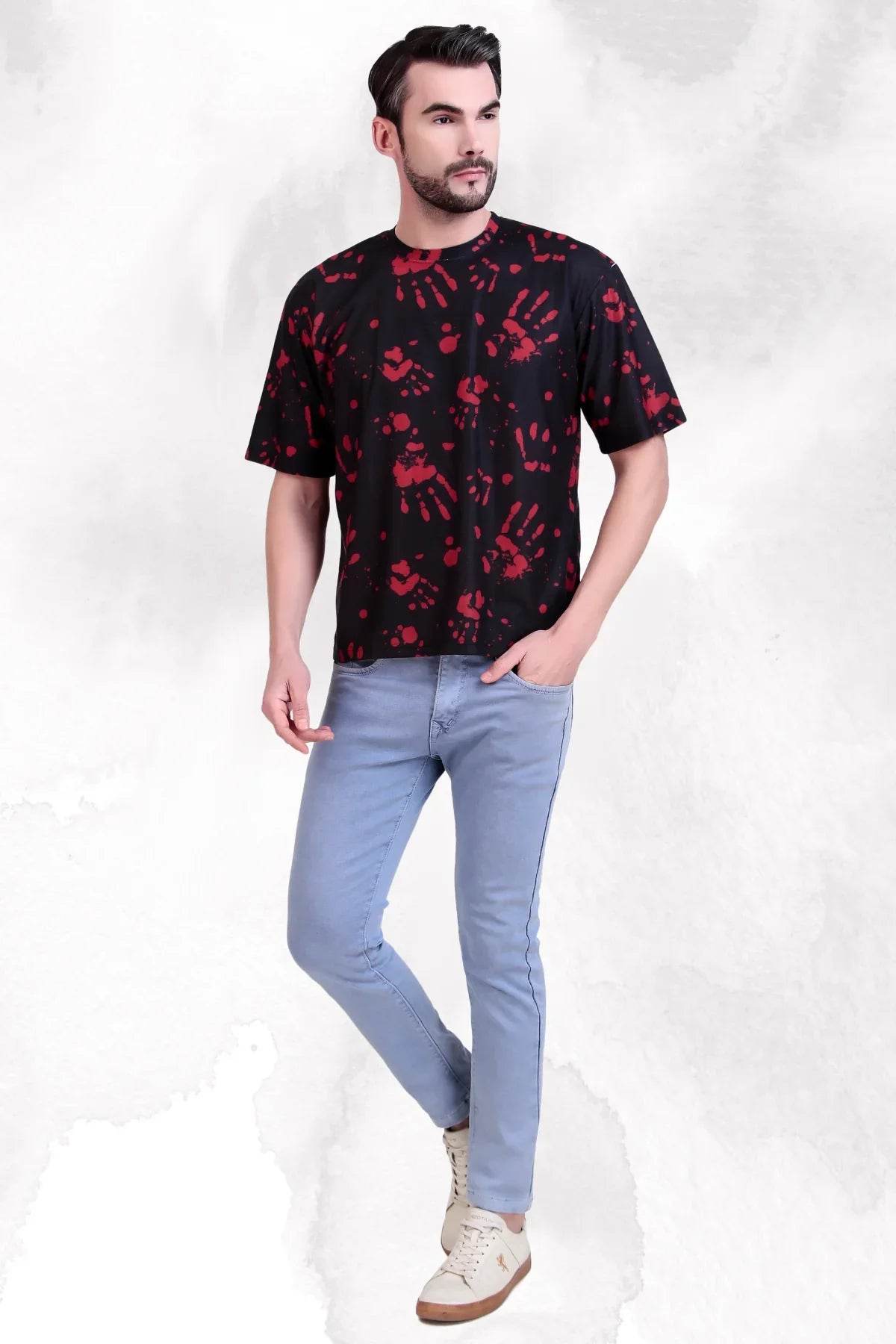 Blood Trail Oversized Tee - Print it up