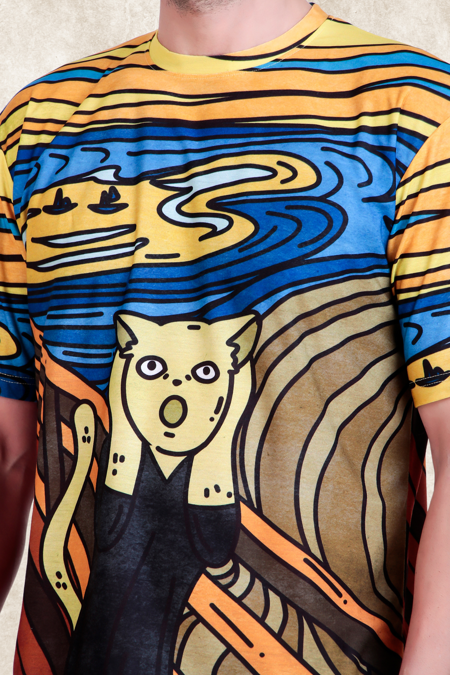 SCREAMING CAT OVERSIZED TSHIRT
