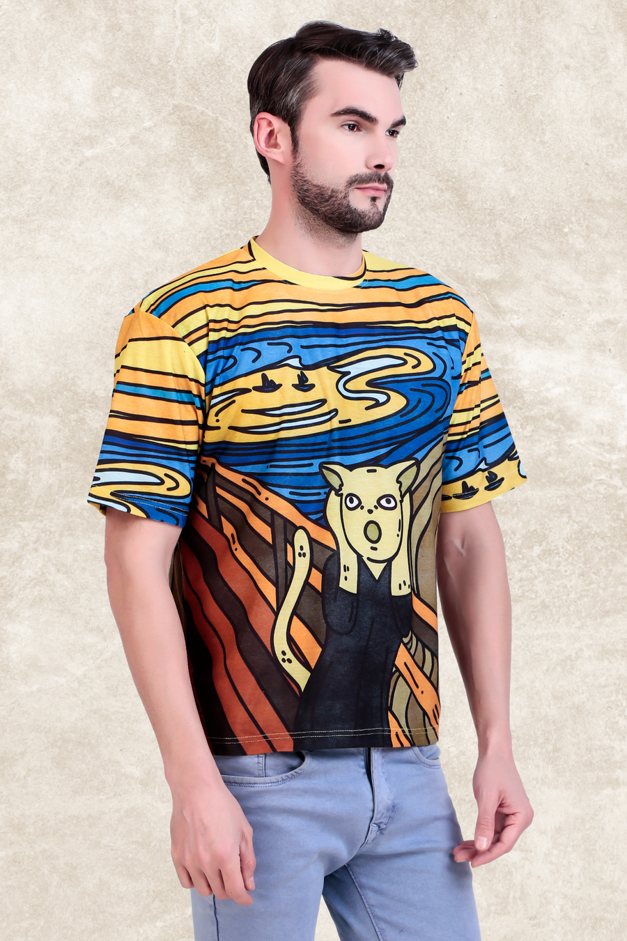SCREAMING CAT OVERSIZED TSHIRT