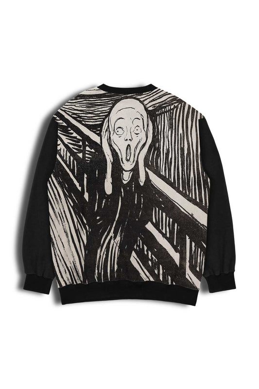 Black and White Scream Sweatshirt outfitque