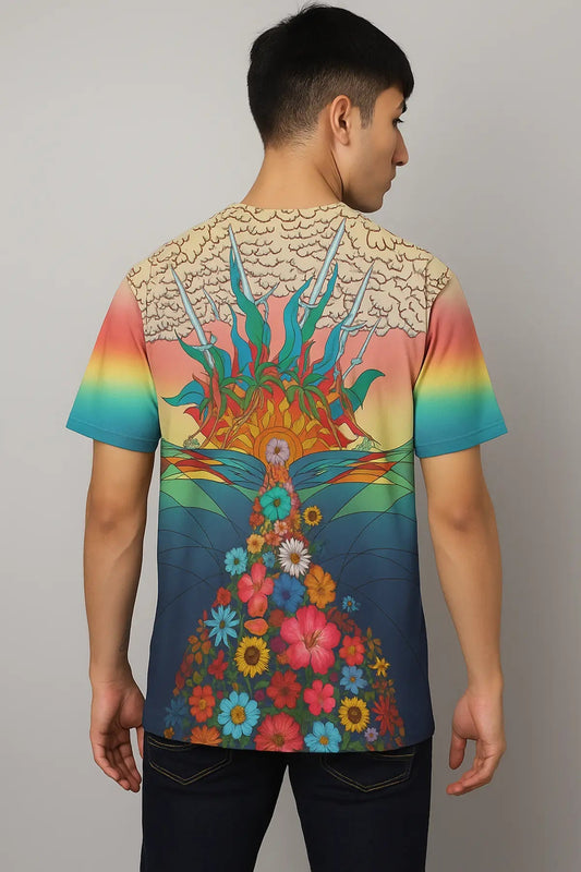 Cosmic Sunrise Tee - Print it upOversized