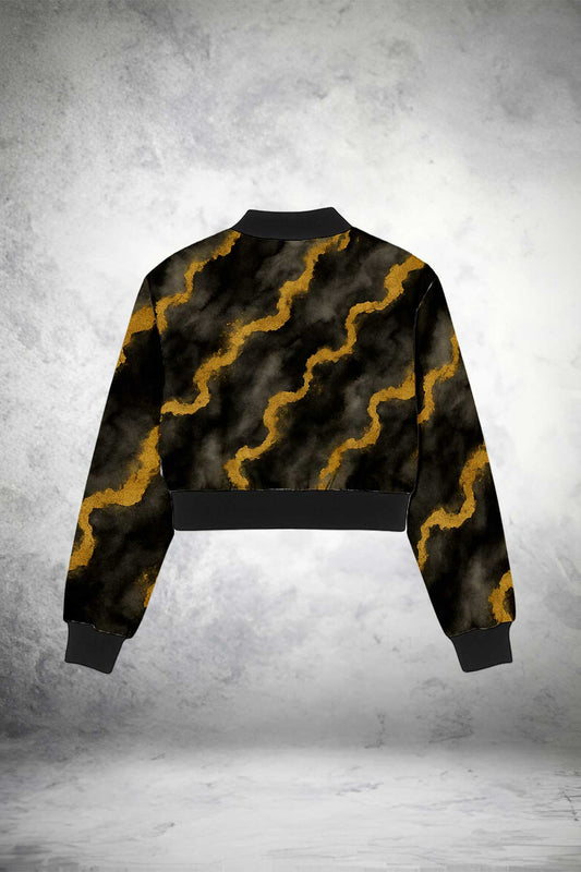 Black and Gold Marble Jacket Print it up
