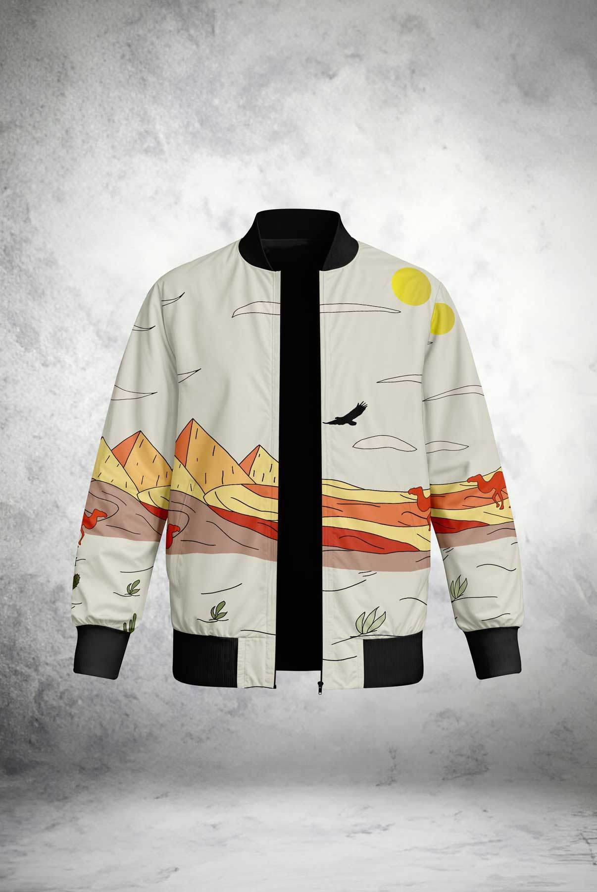 Desert Mirage Bomber Jacket - Print it upjacket