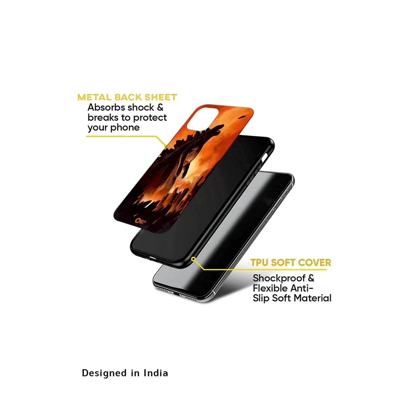 Godzilla Metal TPU hybrid Protection Case - Print it upPhone case
