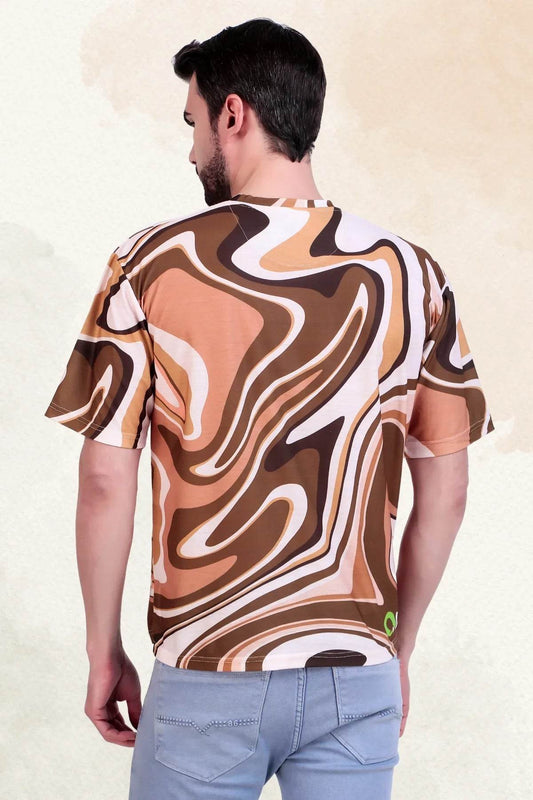 Groovy Waves Oversized Tee - Print it upprinted oversized