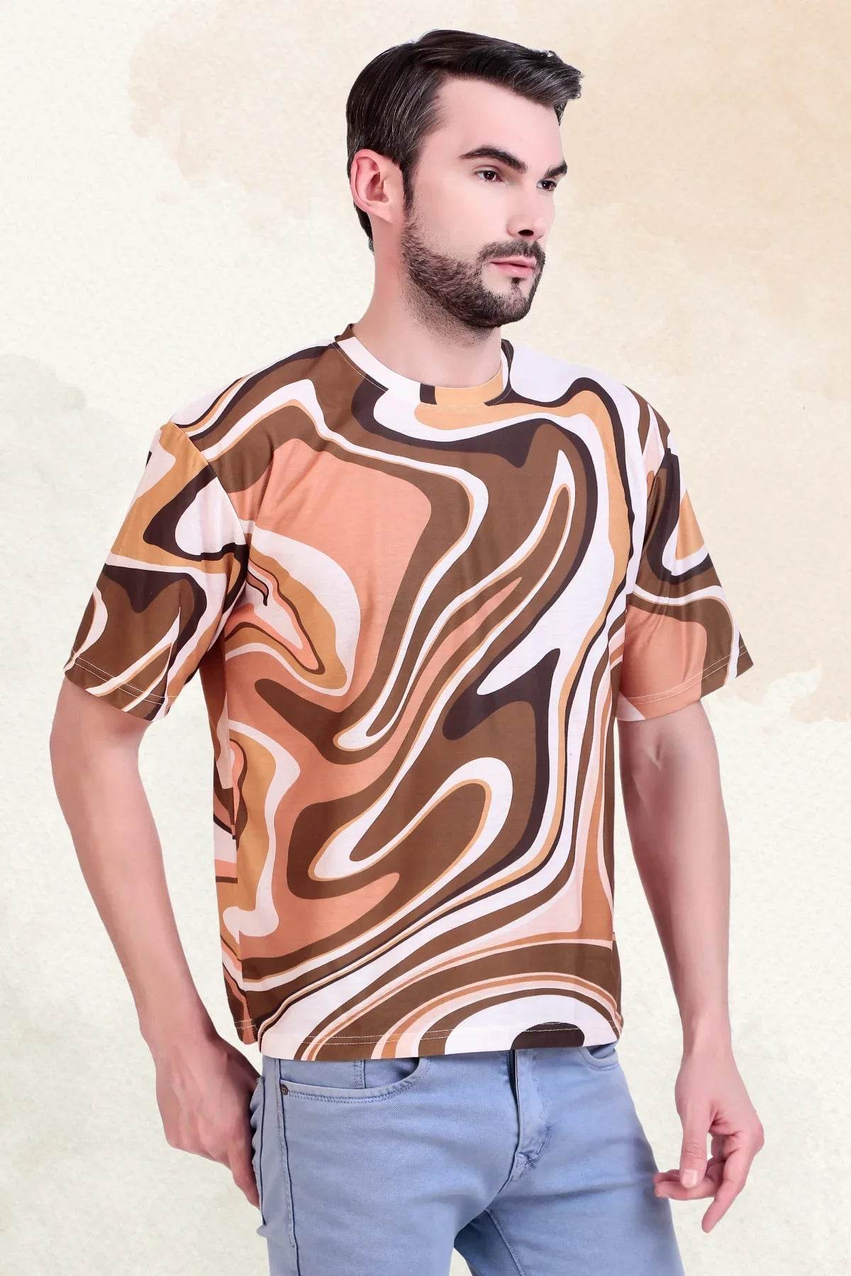 Groovy Waves Oversized Tee - Print it upprinted oversized