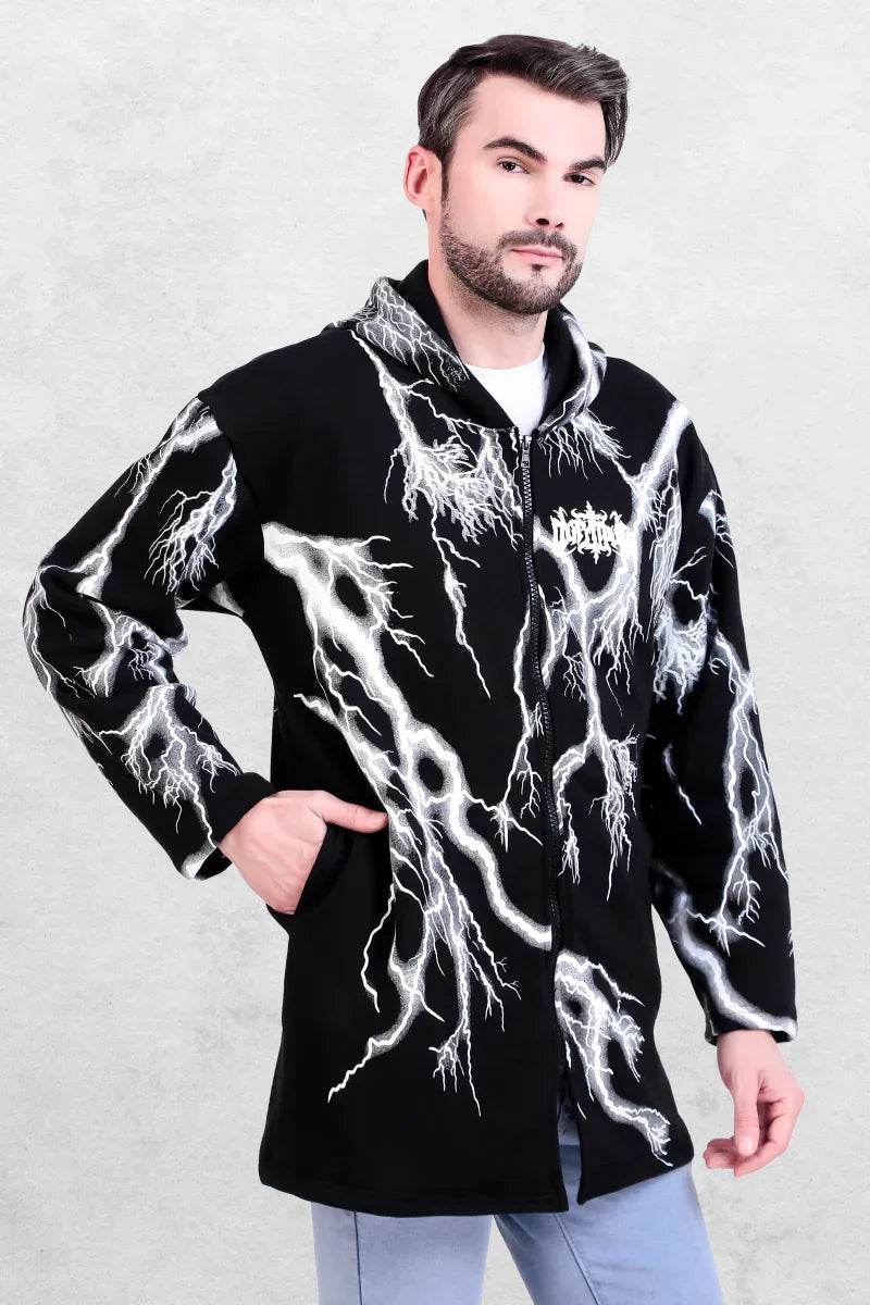 Rebellious Oversized Hoodie Jacket - Print it upHoodies