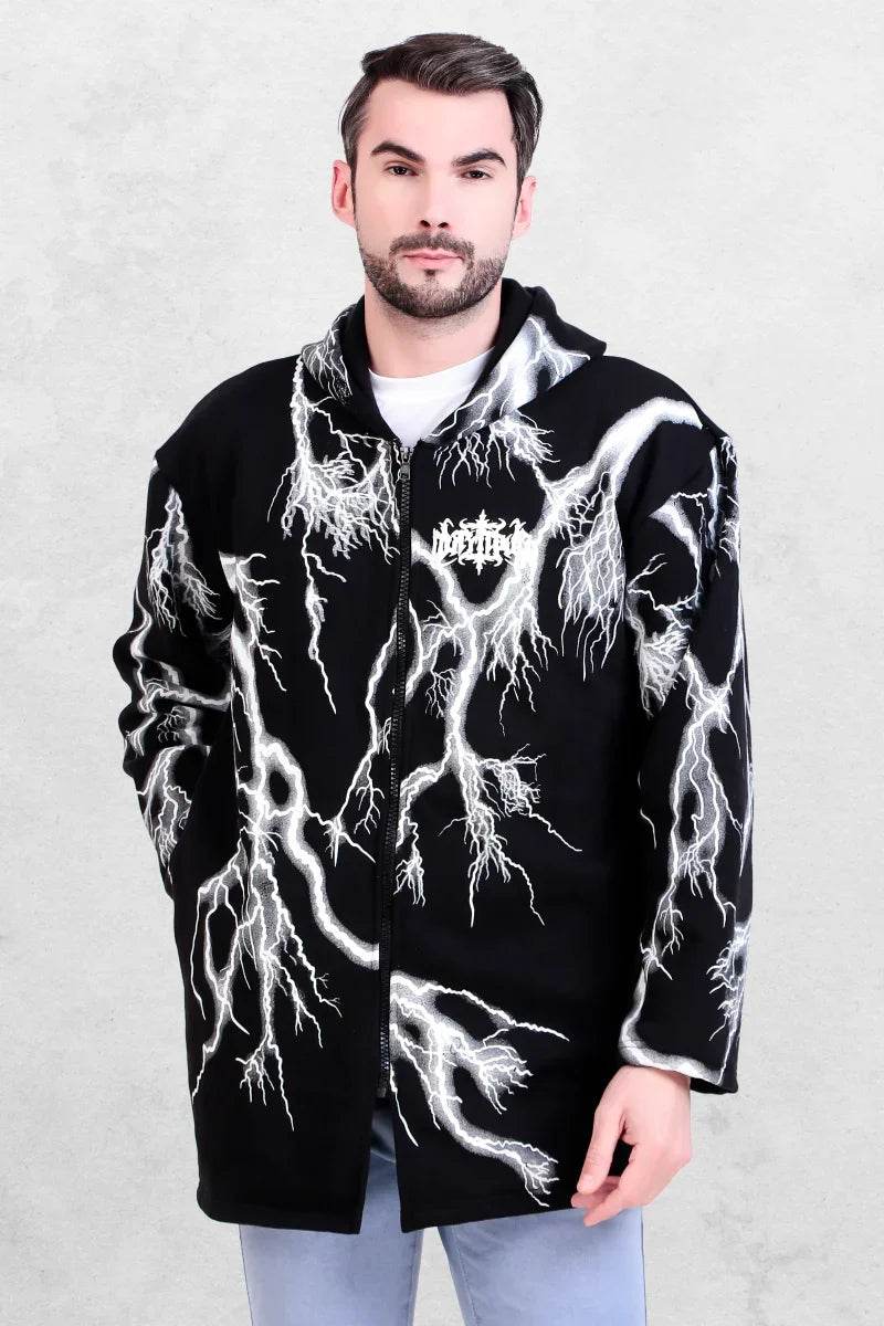 Rebellious Oversized Hoodie Jacket - Print it upHoodies