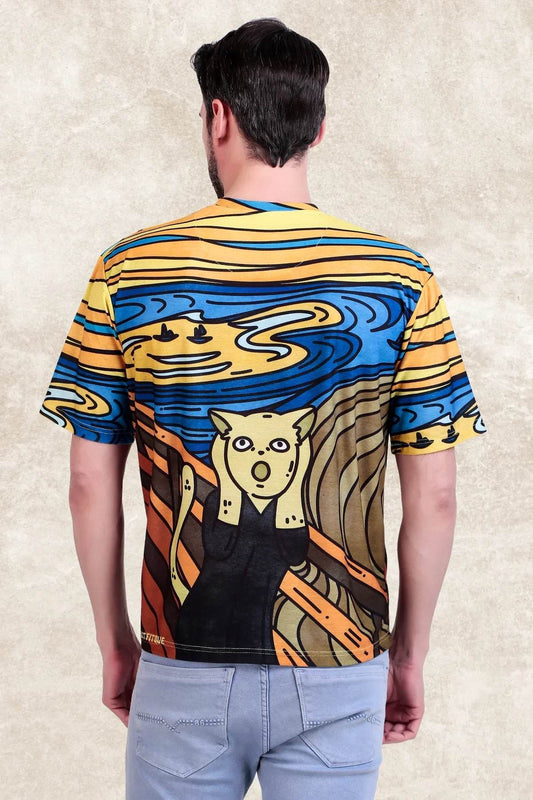 SCREAMING CAT OVERSIZED TSHIRT - Print it upprinted oversized