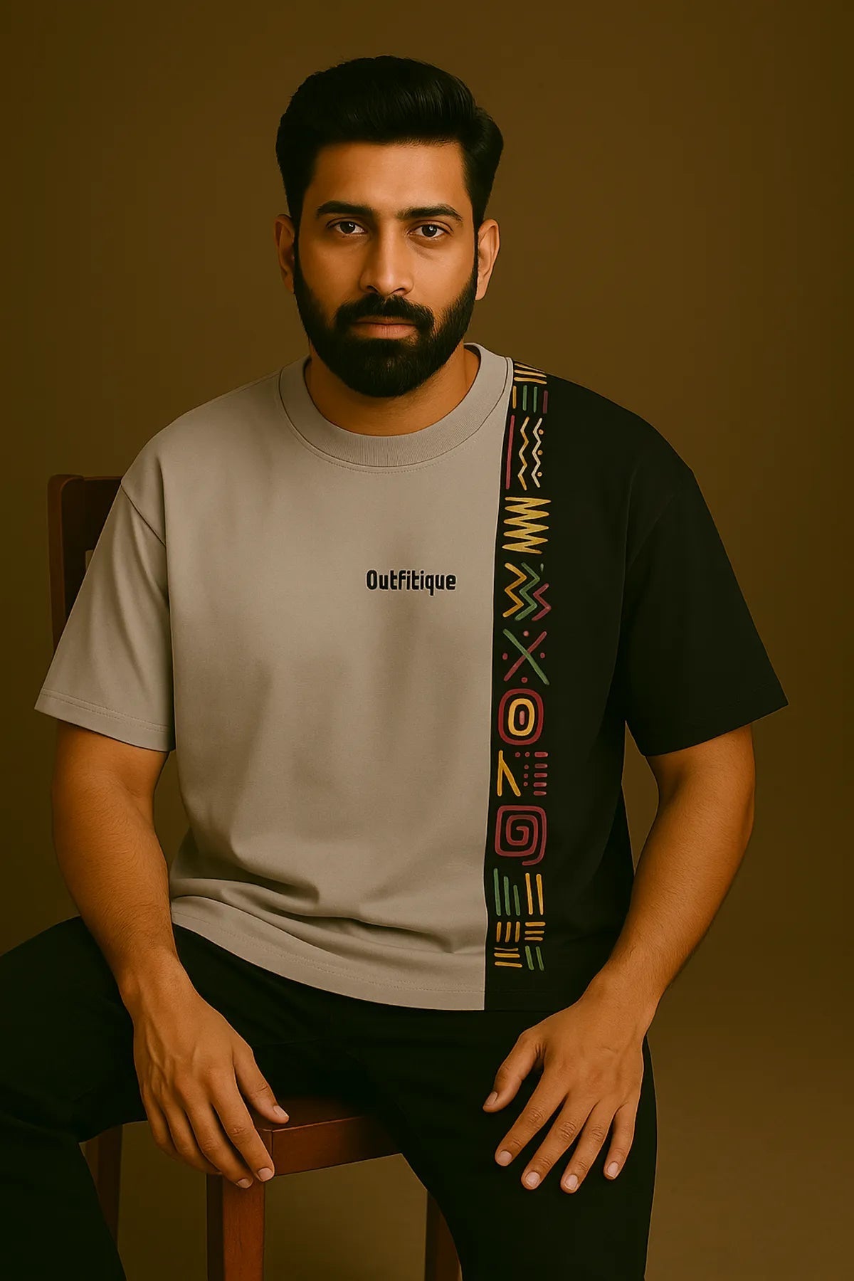 Tribal Circuit Split Tee - Print it upPrinted Tshirt