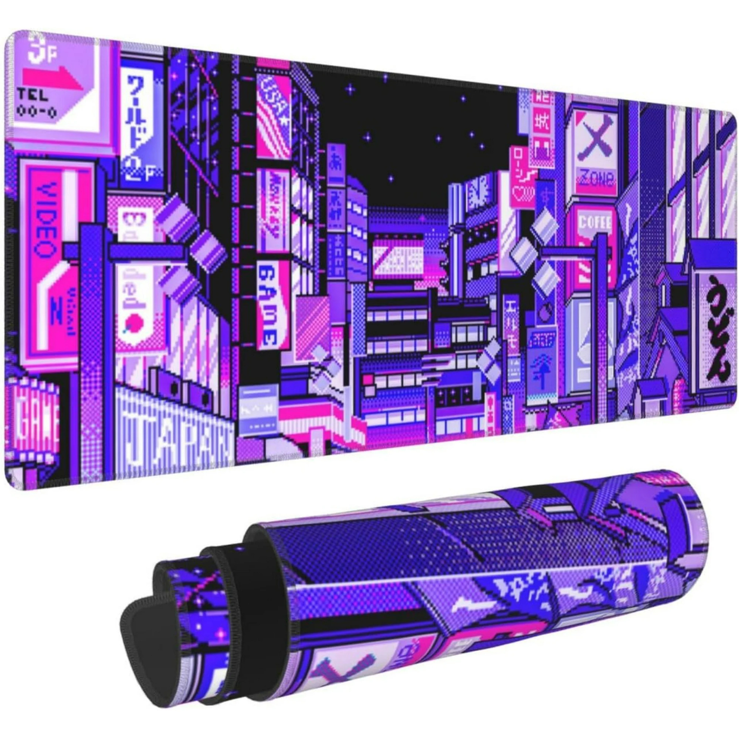 Tokyo style pixel Mousepad outfitque
