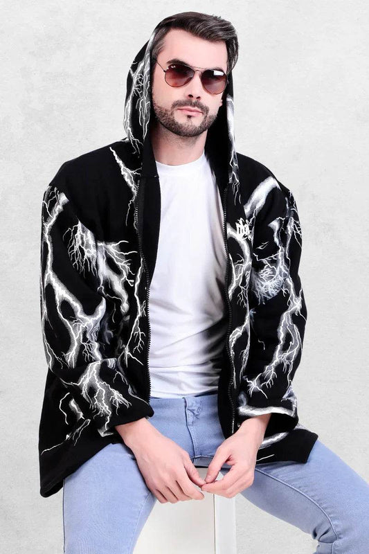 Rebellious Oversized Hoodie Jacket - Print it up