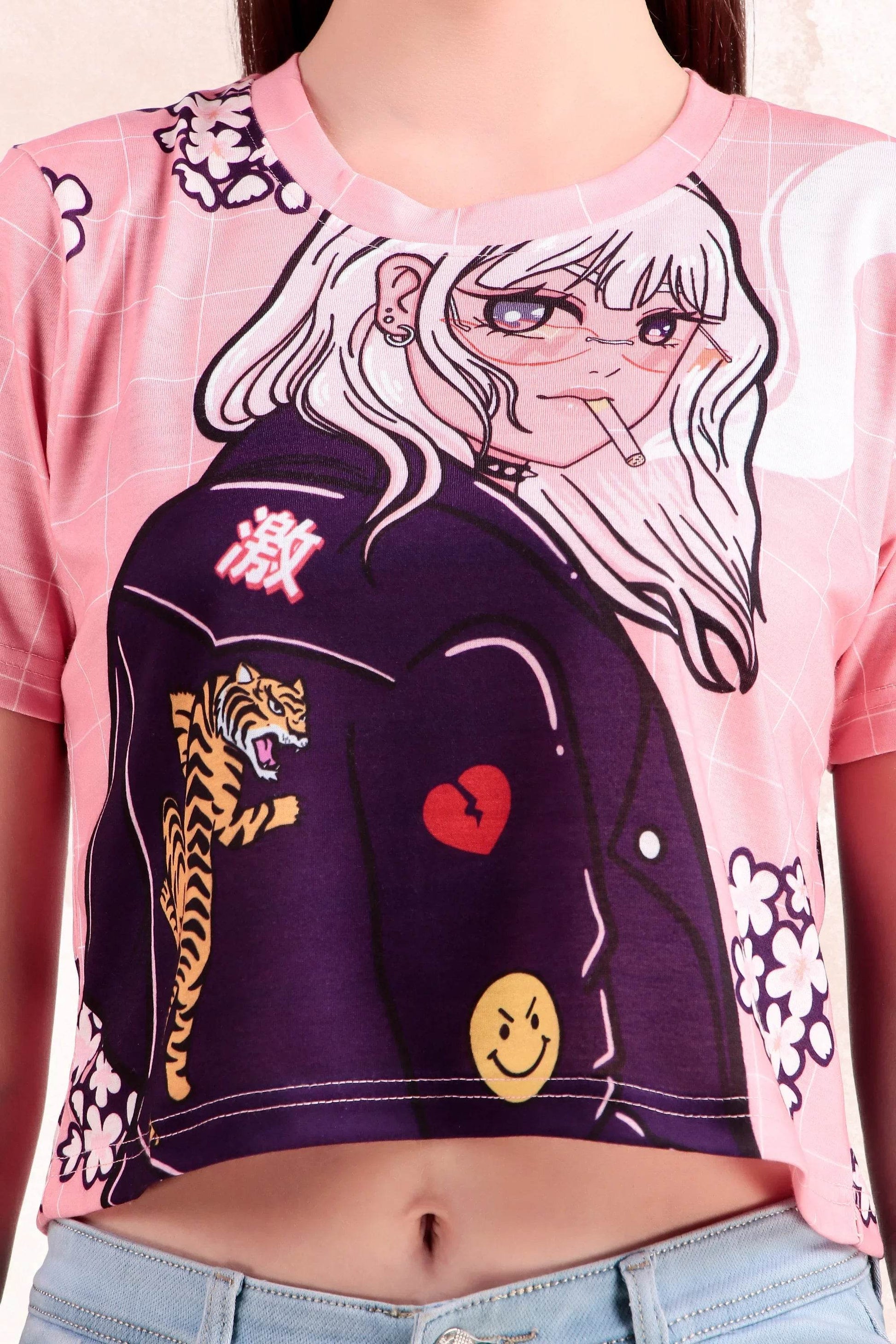 Sakura Smoke Crop Top - Print it up