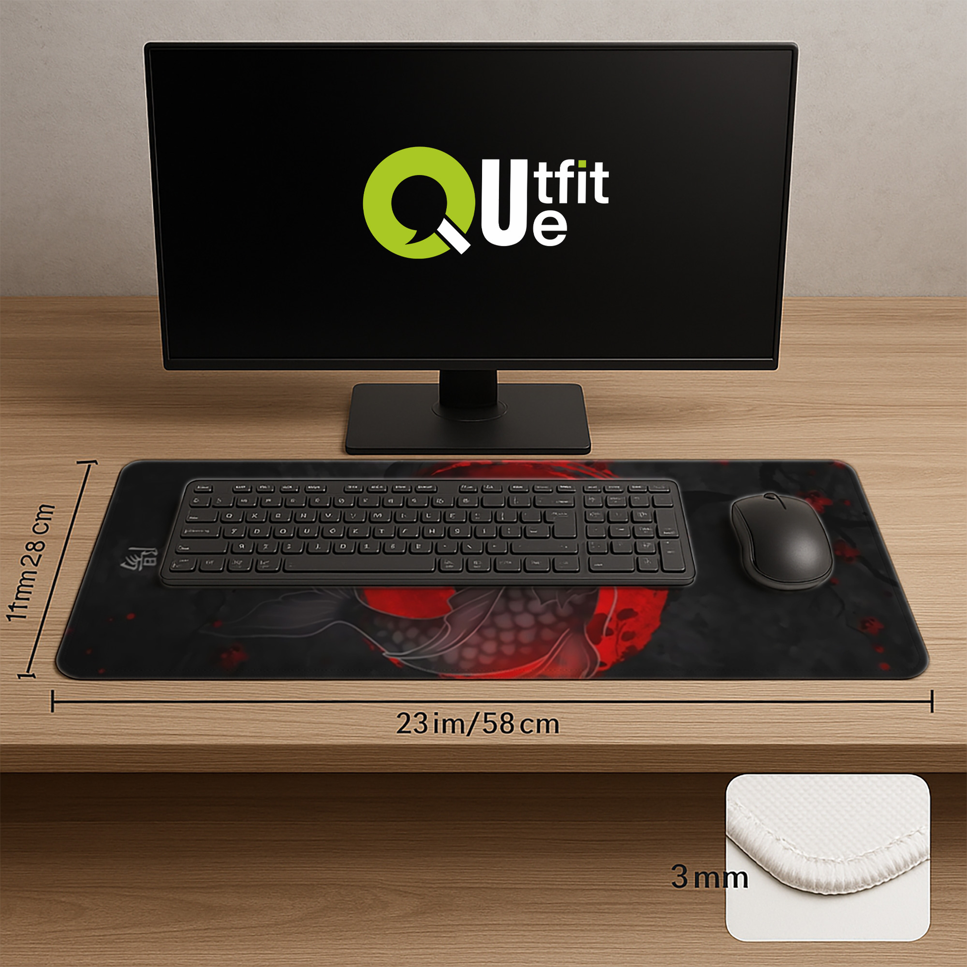 Japanese Yin And Yang Fish Mousepad outfitque