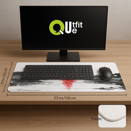 Lake with red sun Mousepad outfitque