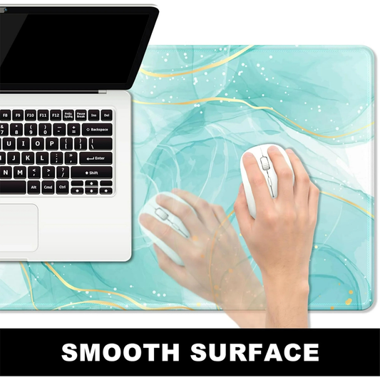 Art Gold Teal Marble Mousepad outfitque