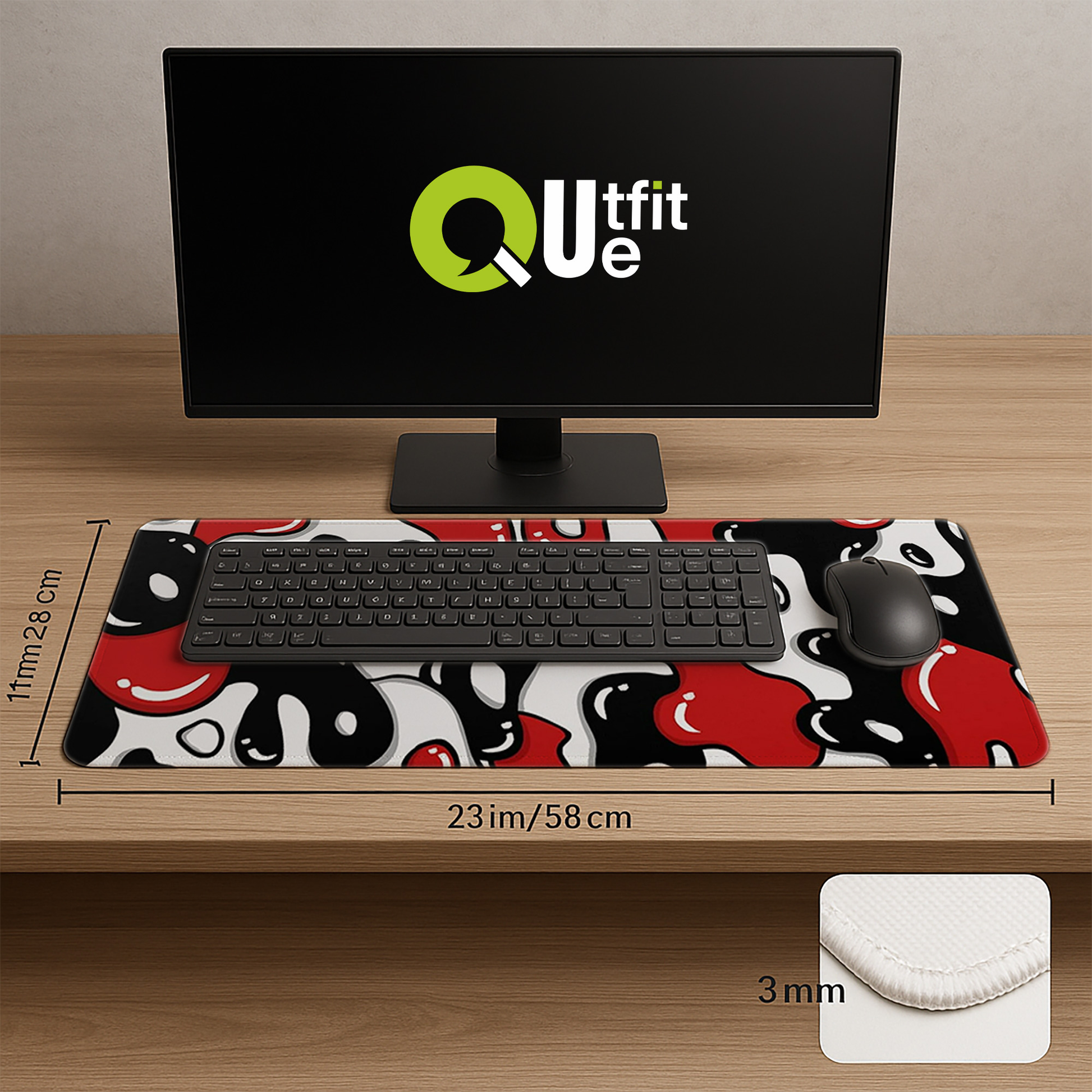 cool geomatric abstract Mousepad outfitque