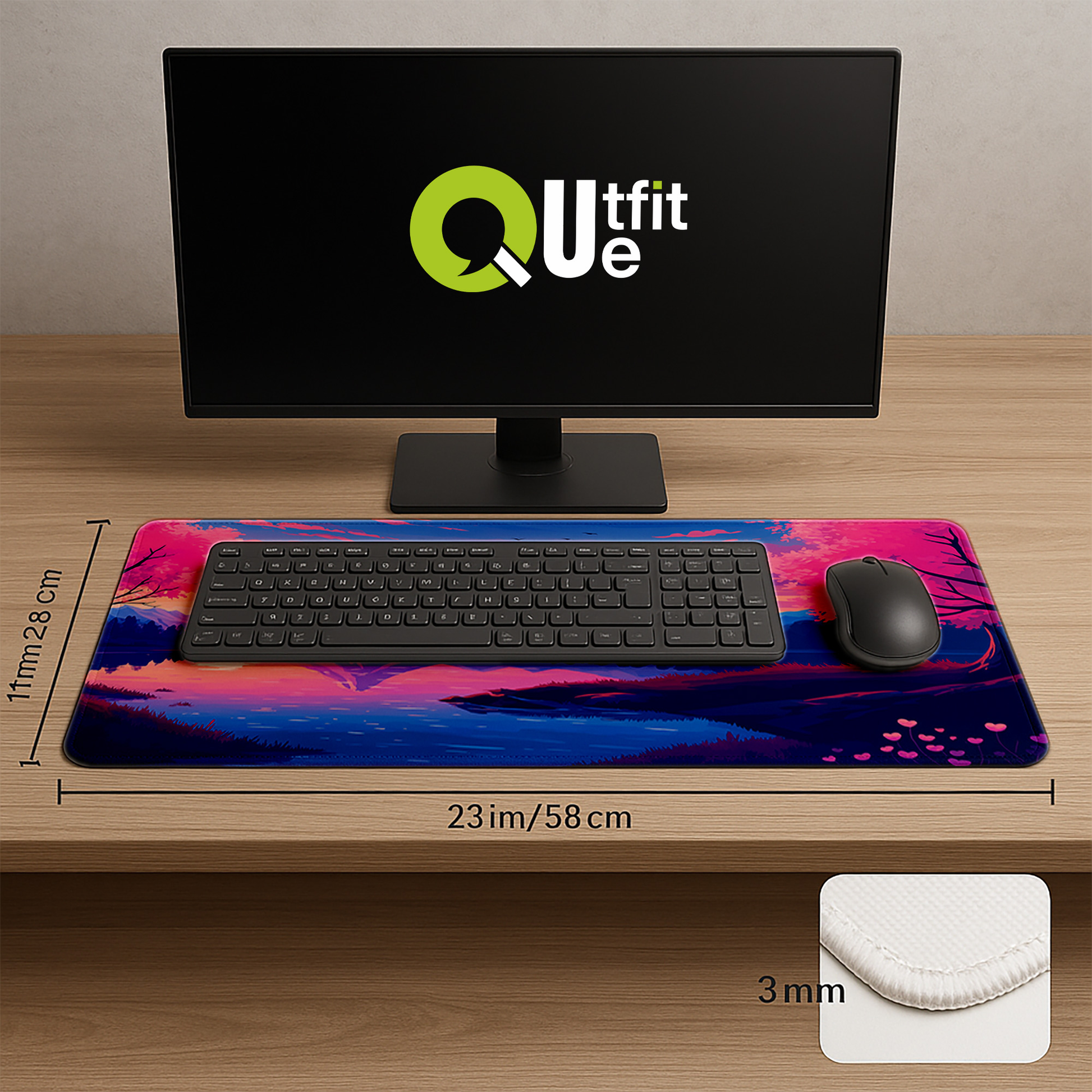 Pink Peak Reflection Mousepad outfitque