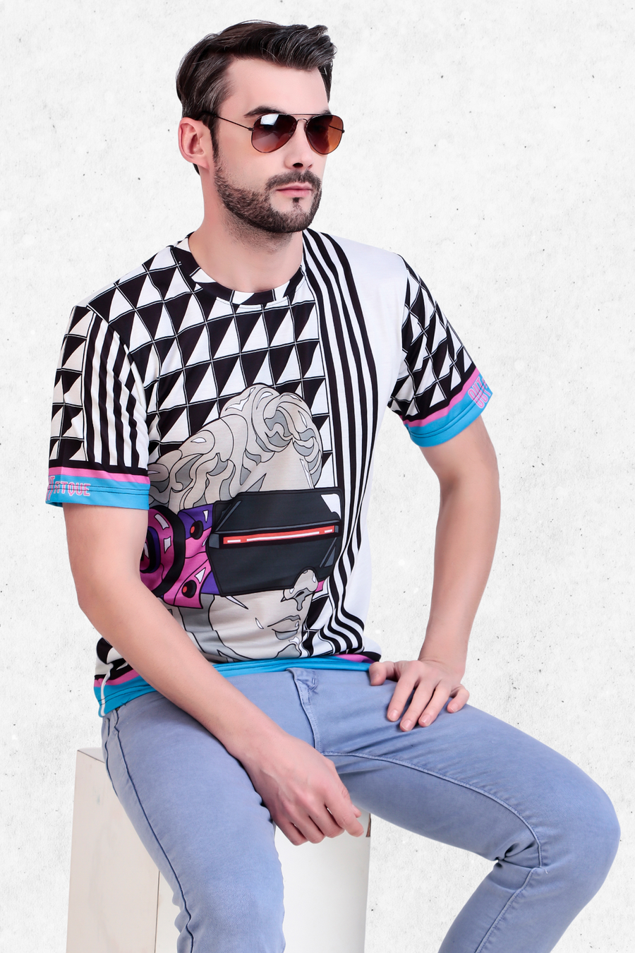 David Illustration Abstract Print Tee