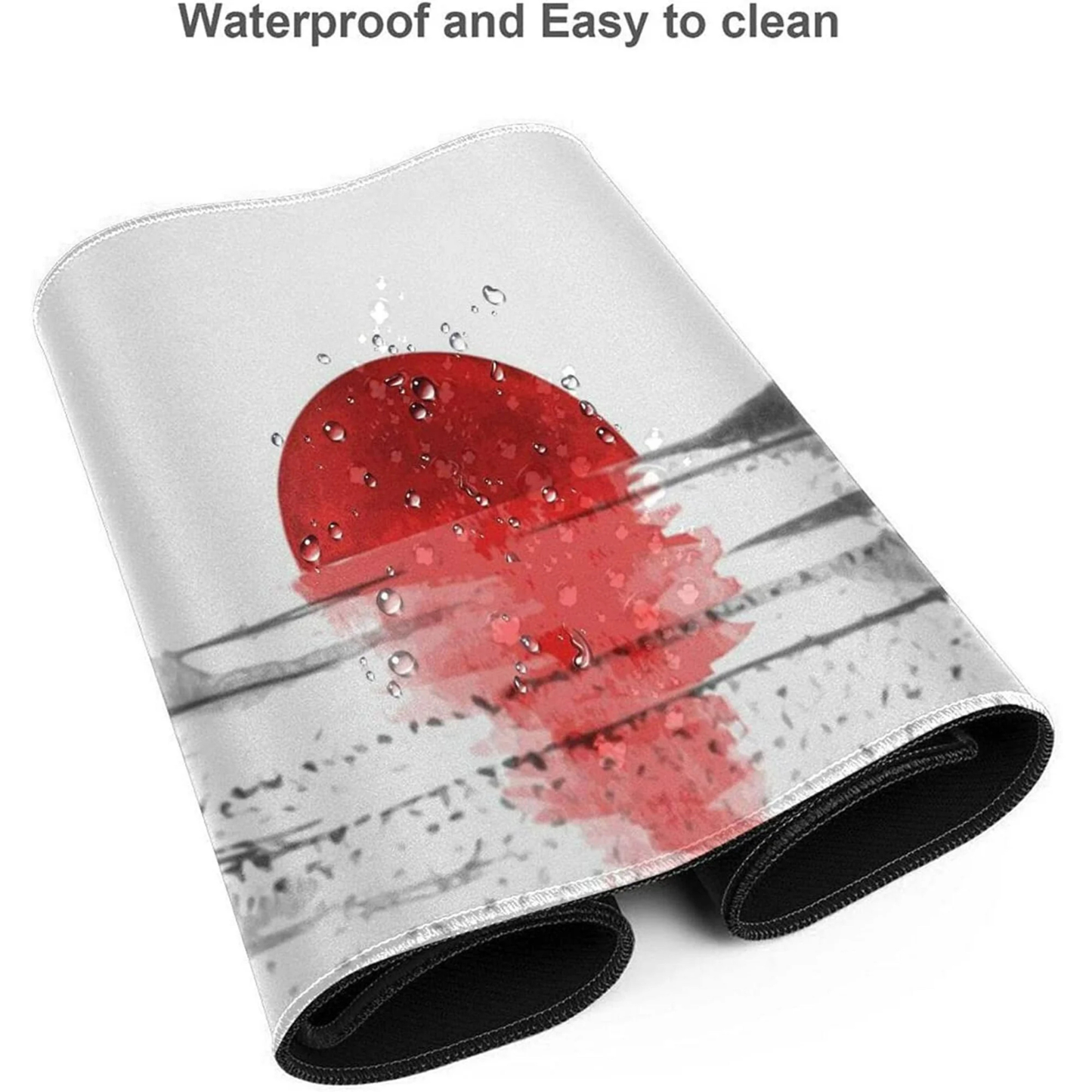 Lake with red sun Mousepad outfitque