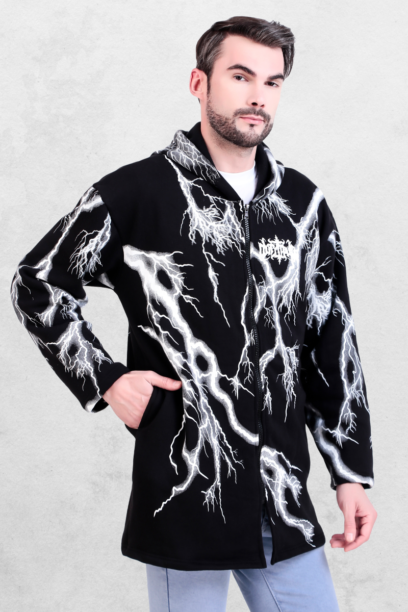 Rebellious Oversized Hoodie Jacket