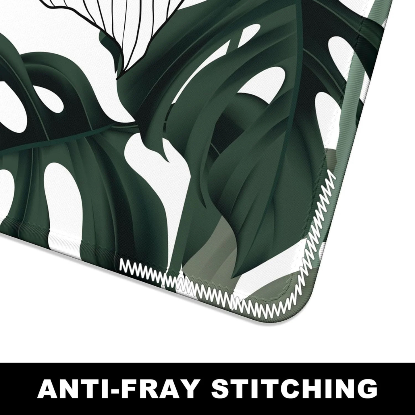 Art Tropical Leaf White Mousepad outfitque