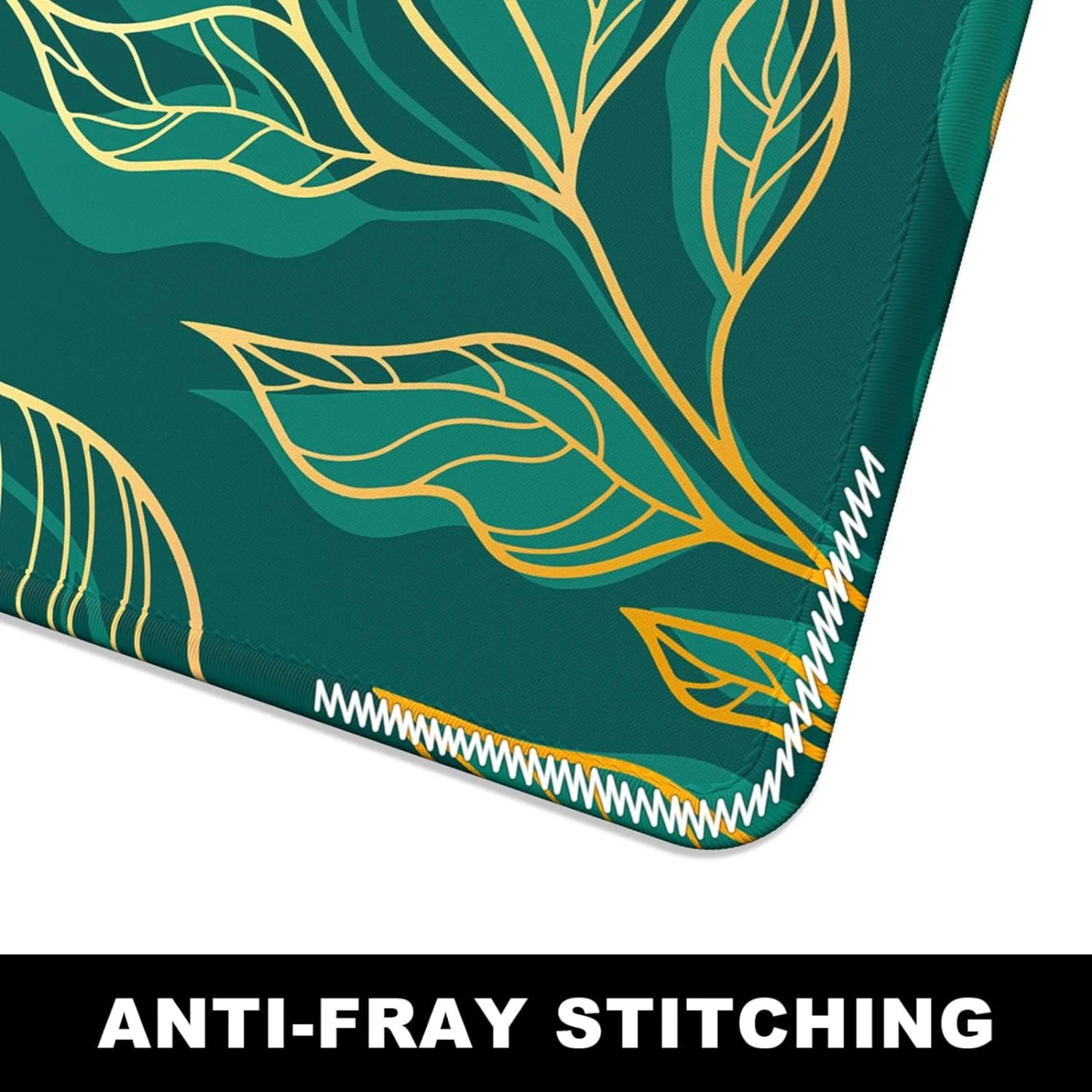 Artistic Luxury Leaf Green Mousepad outfitque