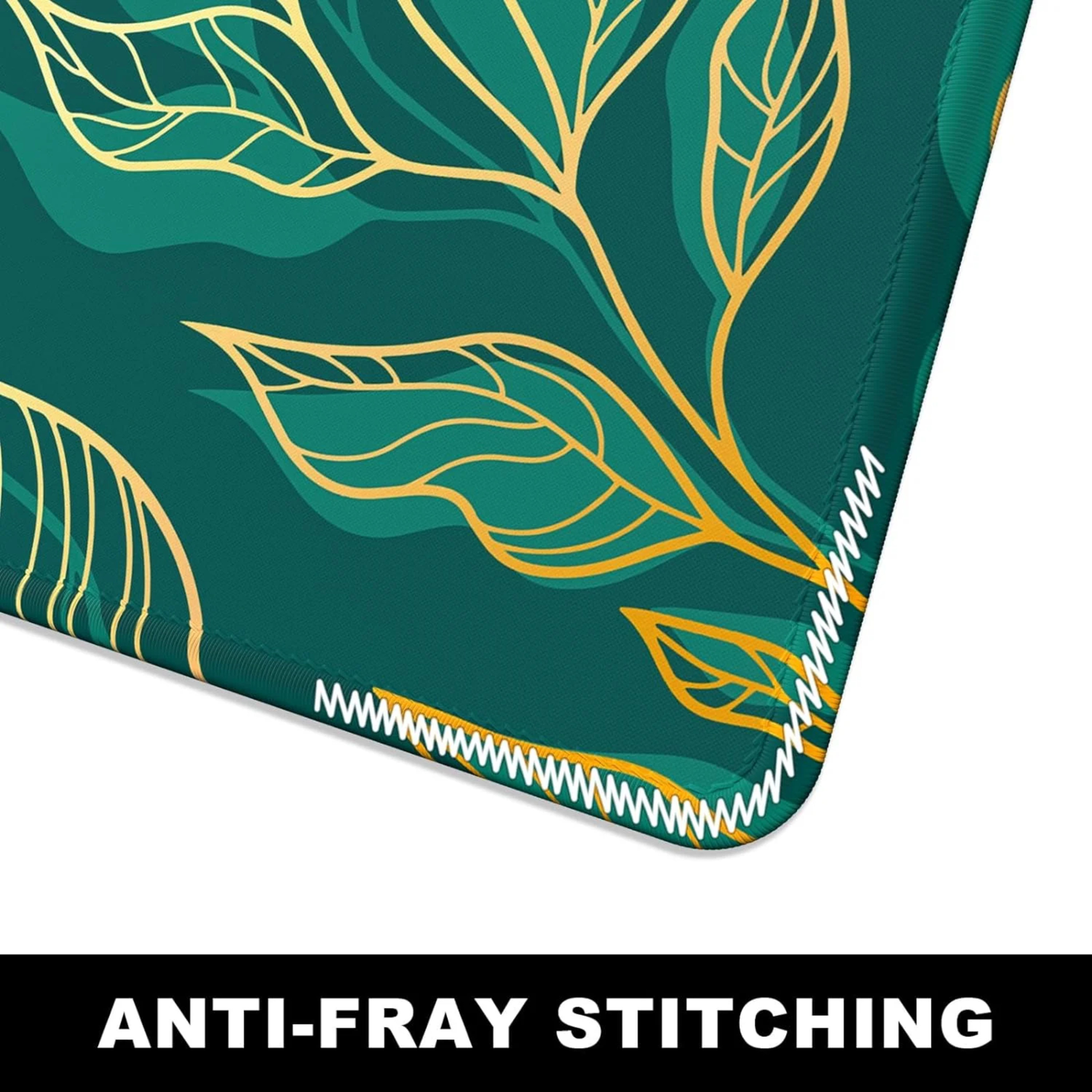 Artistic Luxury Leaf Green Mousepad outfitque