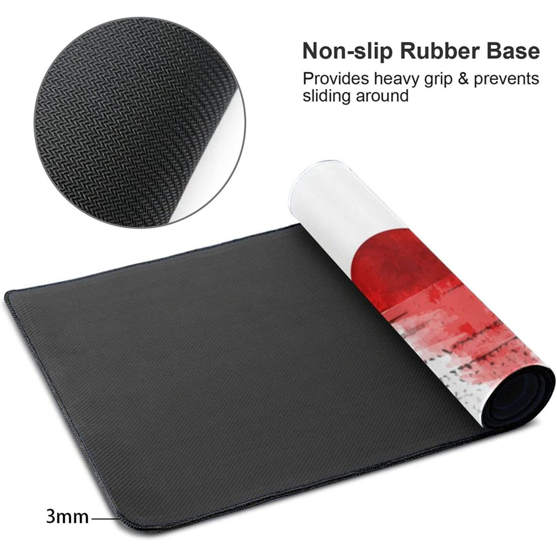 Lake with red sun Mousepad outfitque