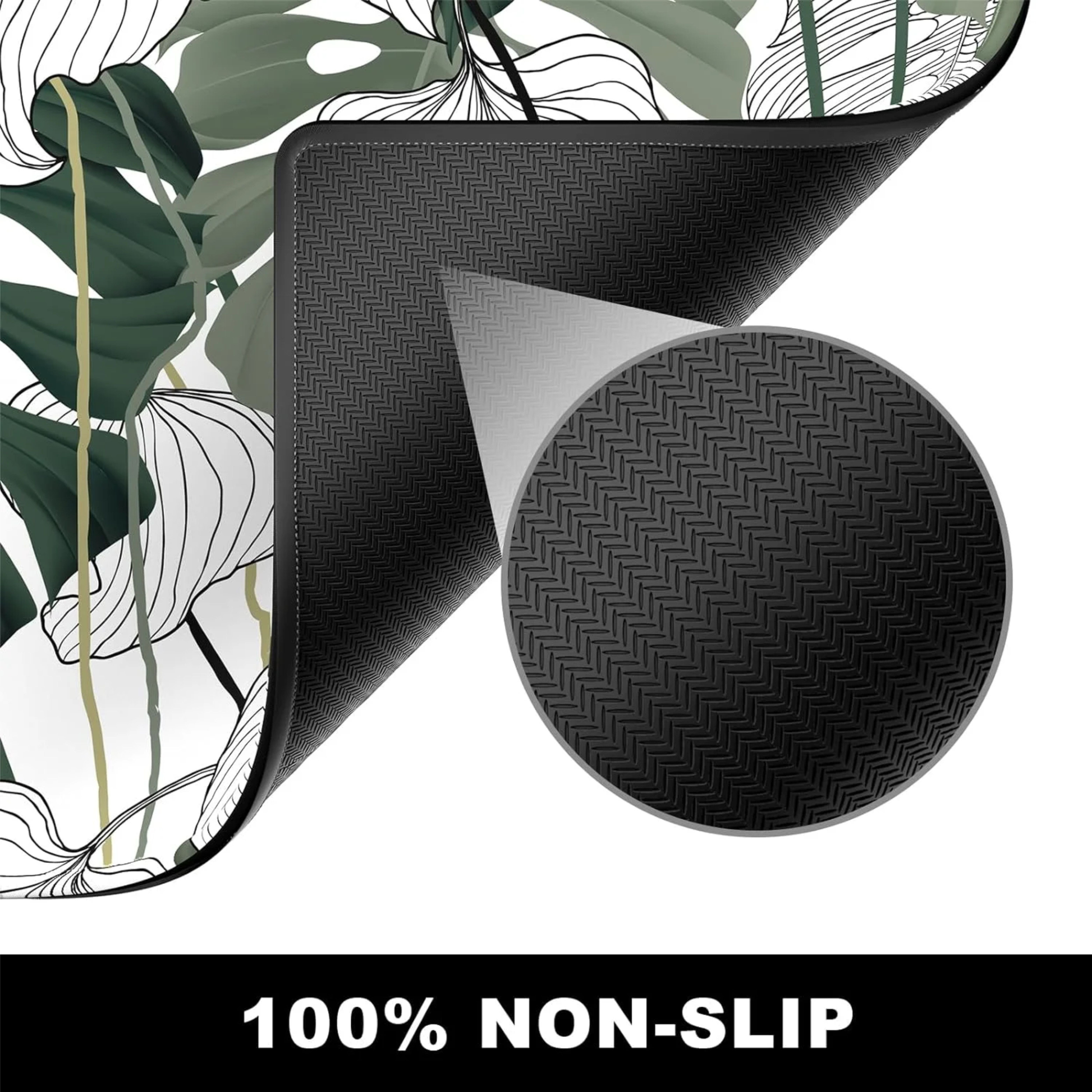 Art Tropical Leaf White Mousepad outfitque