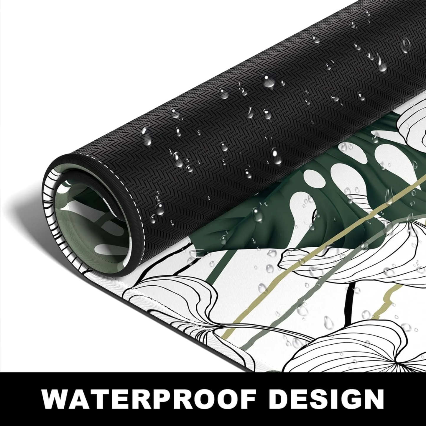 Art Tropical Leaf White Mousepad outfitque