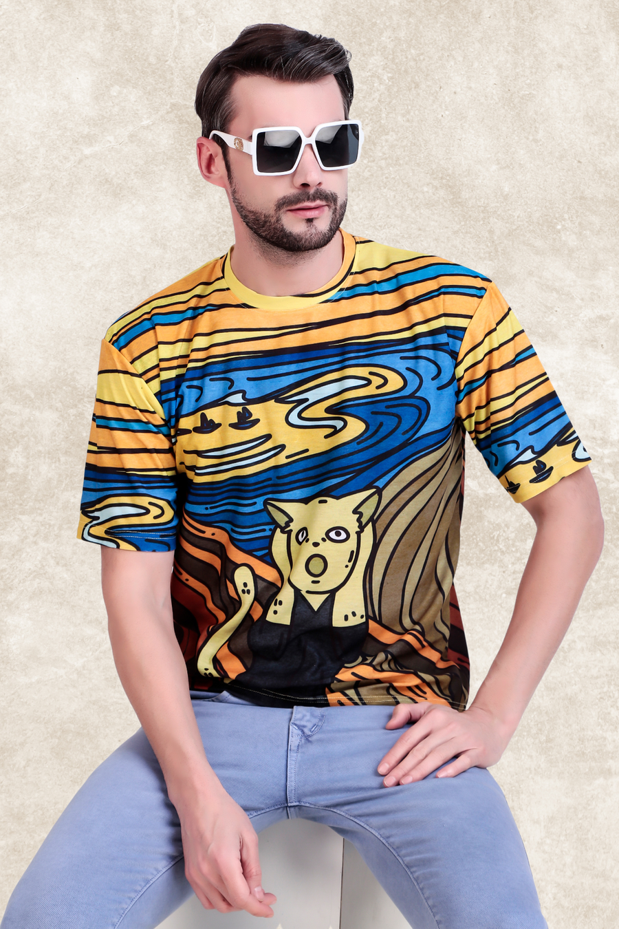 SCREAMING CAT OVERSIZED TSHIRT