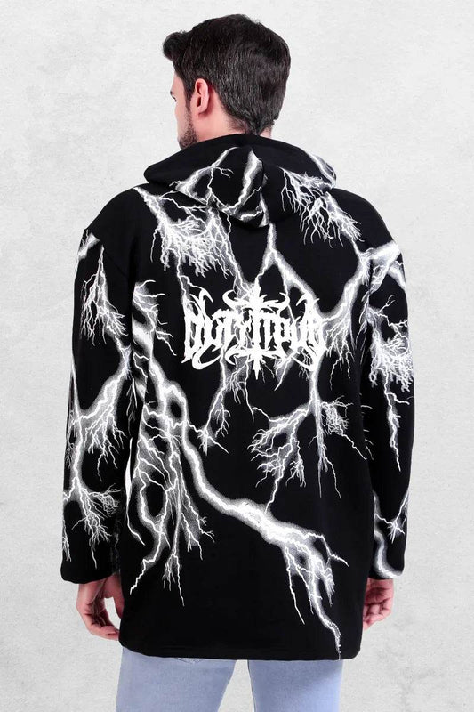 Rebellious Oversized Hoodie Jacket - Print it up
