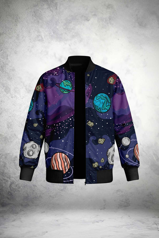 Midnight Orbit Bomber Jacket Print it up