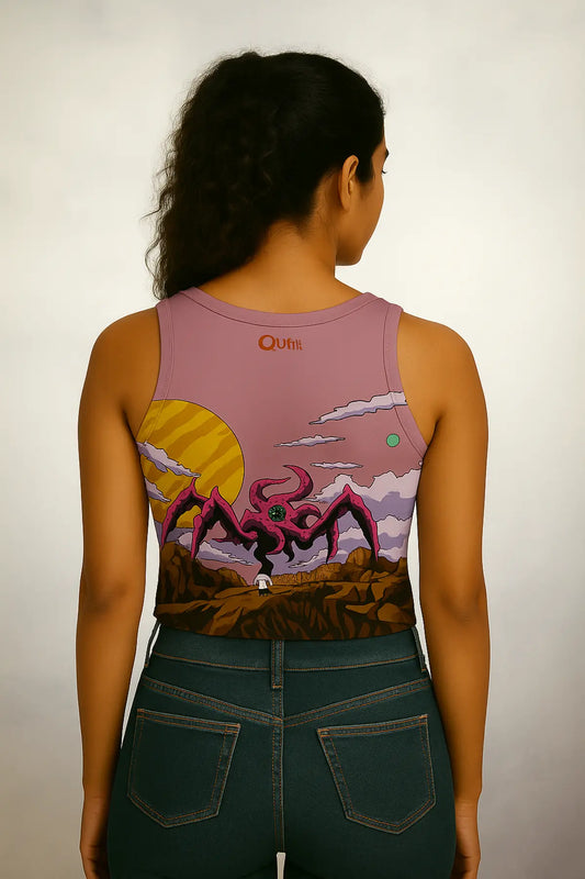 Cosmic Monster Dune Scape Crop Tank