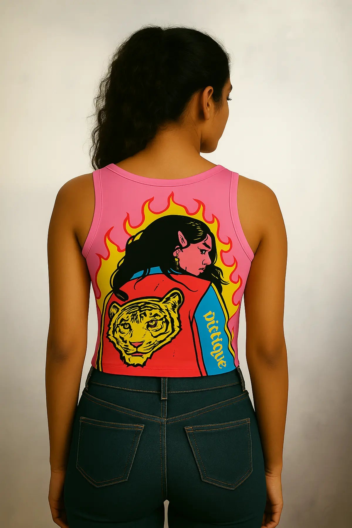 Fierce Femme Fire Graphic Crop Tank