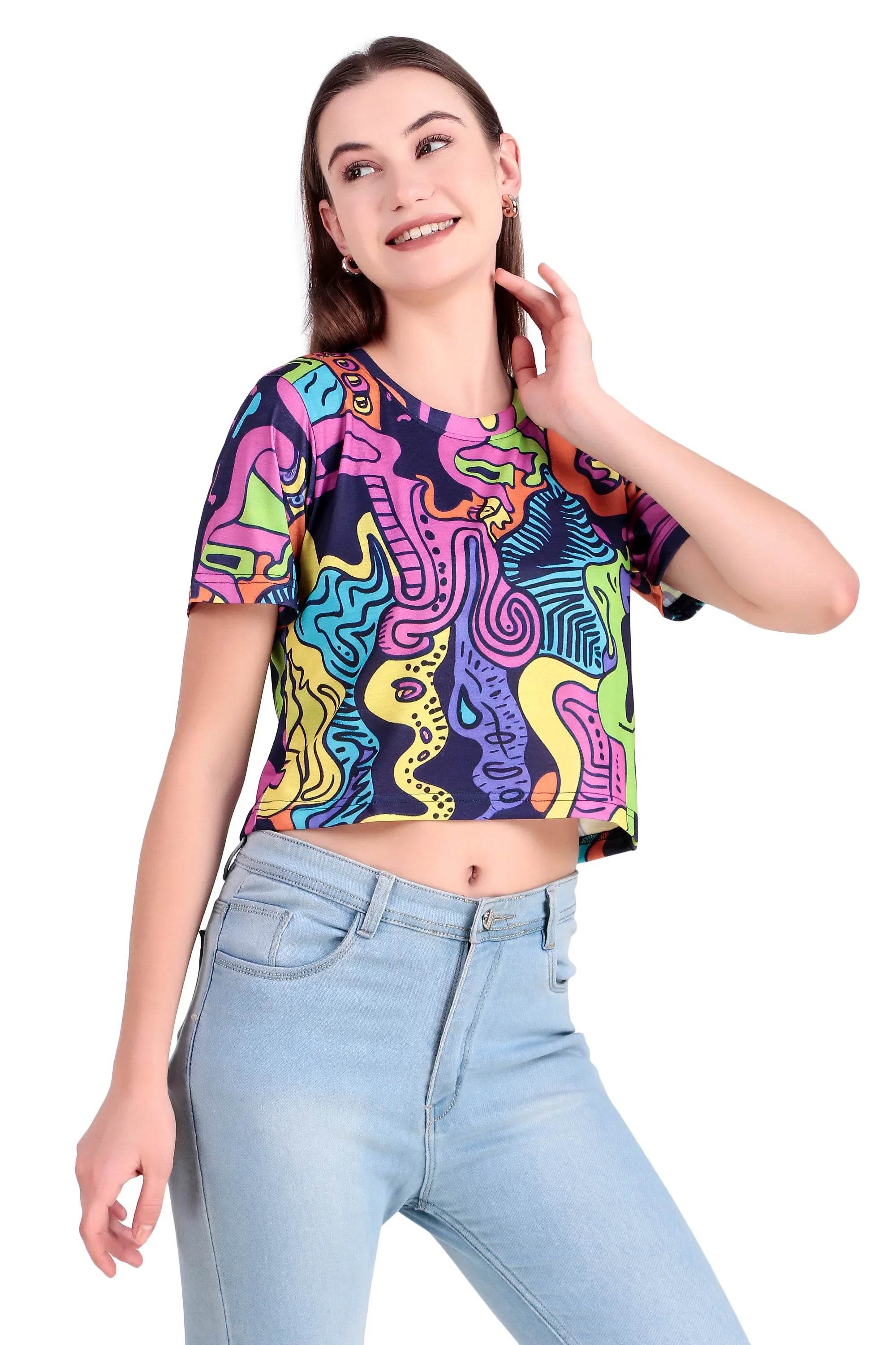 Vibe Drip Crop Top - Print it up