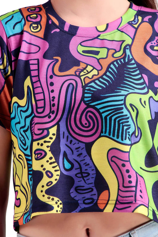 Vibe Drip Crop Top - Print it up