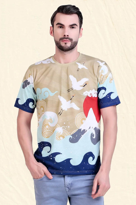 Rise of the Crane – Japanese Sunrise Tee - Print it up