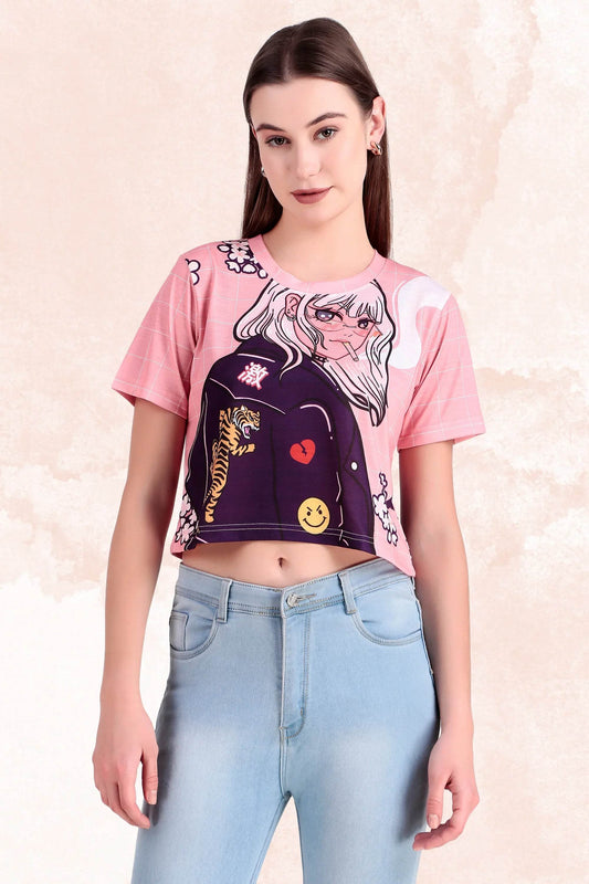 Sakura Smoke Crop Top - Print it up