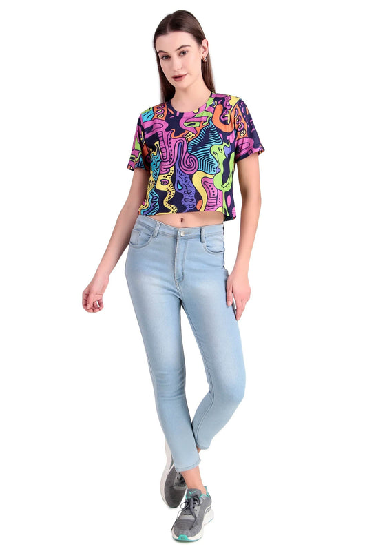 Vibe Drip Crop Top - Print it up