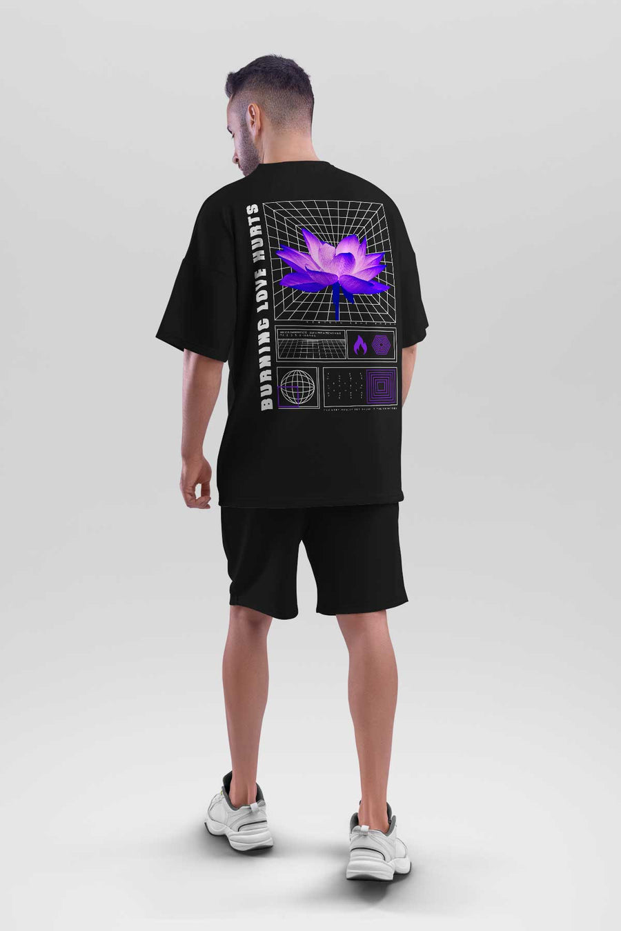 Burning Flower Oversized Tee