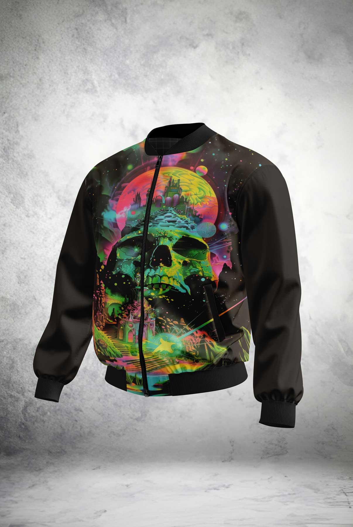 Skull Citadel Bomber Jacket outfitque