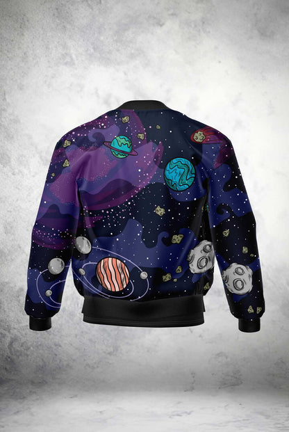 Midnight Orbit Bomber Jacket Print it up