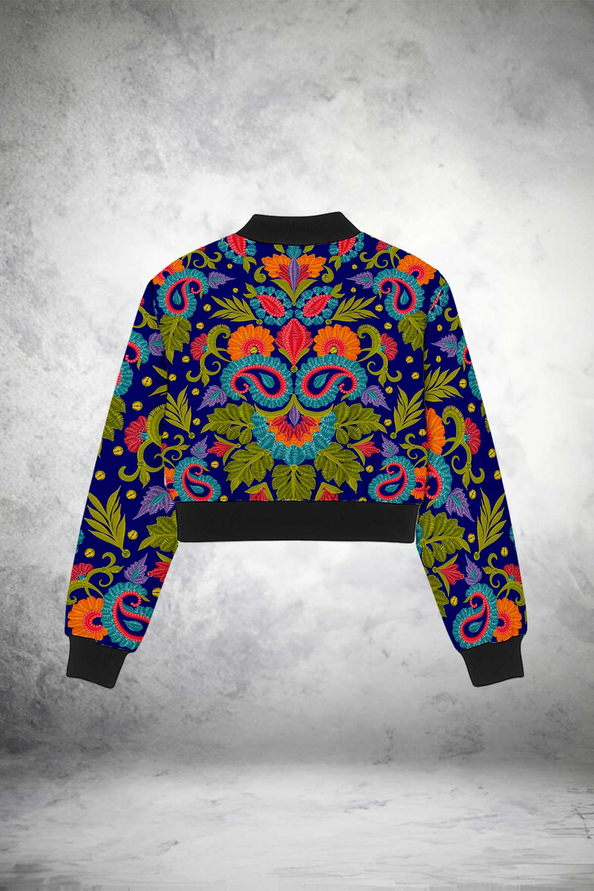 Vibrant Paisley Crop Jacket Print it up