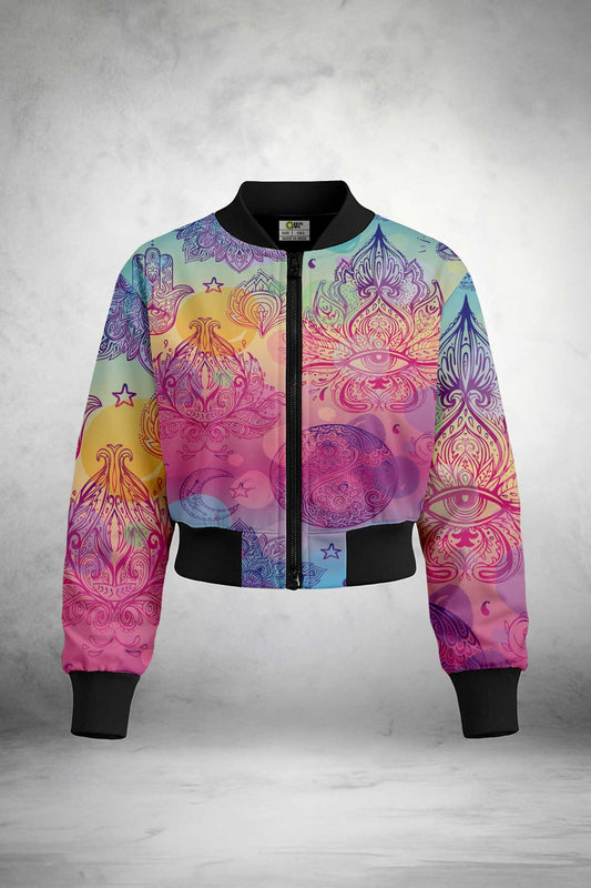 Cosmic Bloom Crop Jacket Print it up