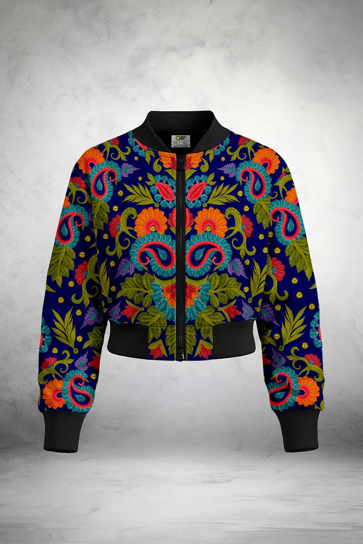 Vibrant Paisley Crop Jacket Print it up