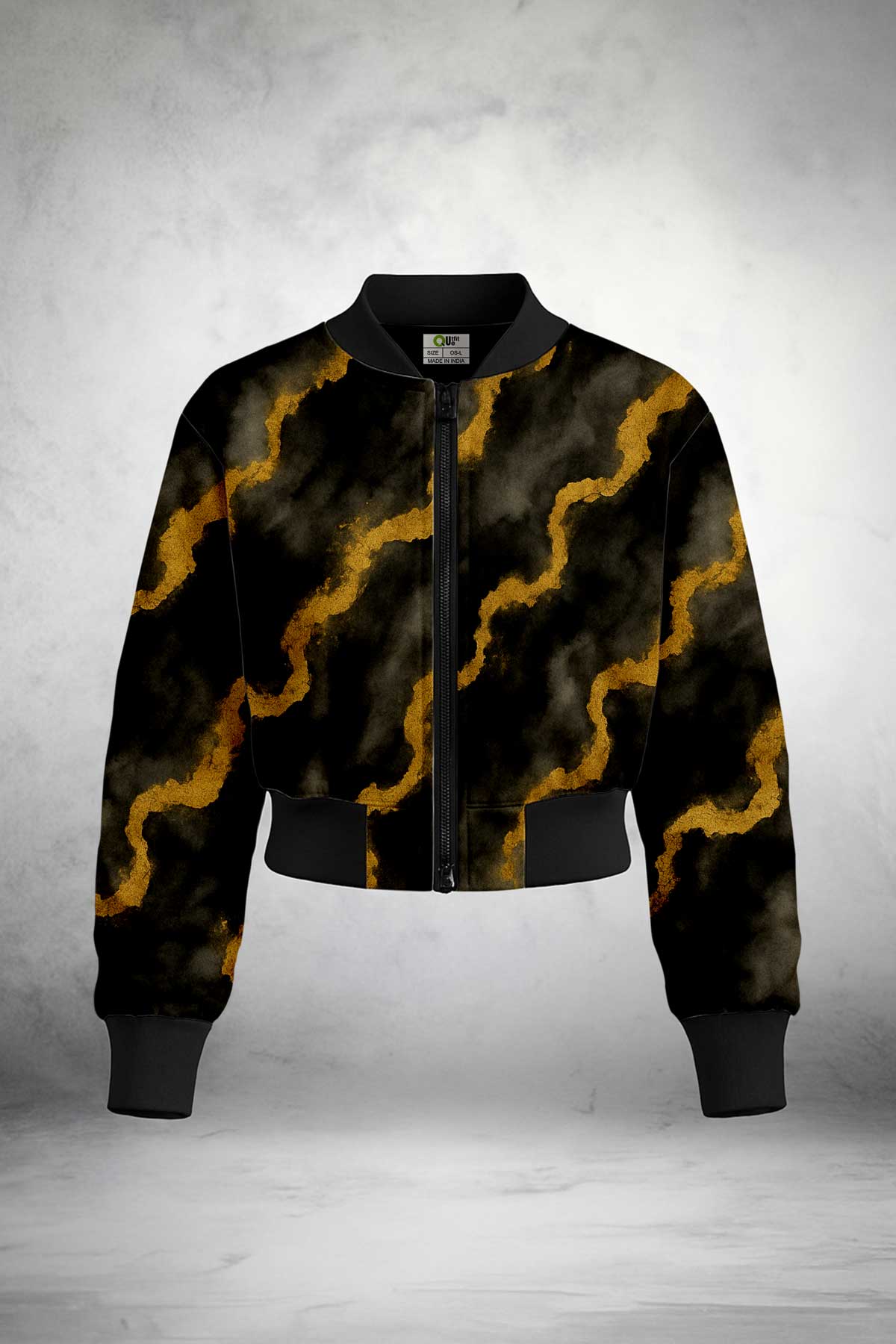 Black and Gold Marble Jacket Print it up